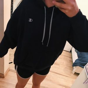 Dark blue champion hoodie